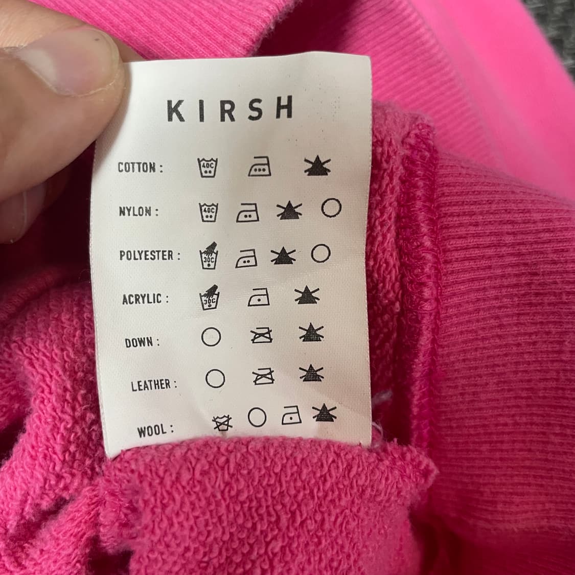 키르시 빅 체리 로고 아플리케 기모 후드 1 상품이미지6