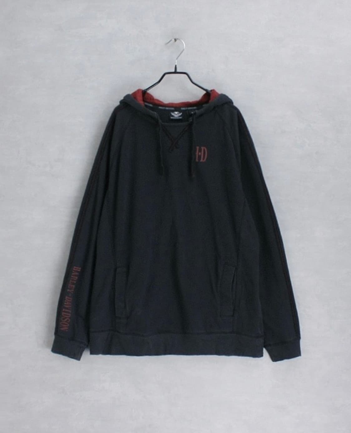 할리데이비슨 블랙 후드 스웨트셔츠 상품이미지1