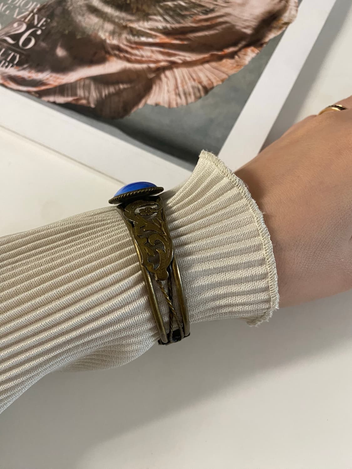 빈티지 카보숑 스톤 팔찌 뱅글 팔찌 상품이미지3