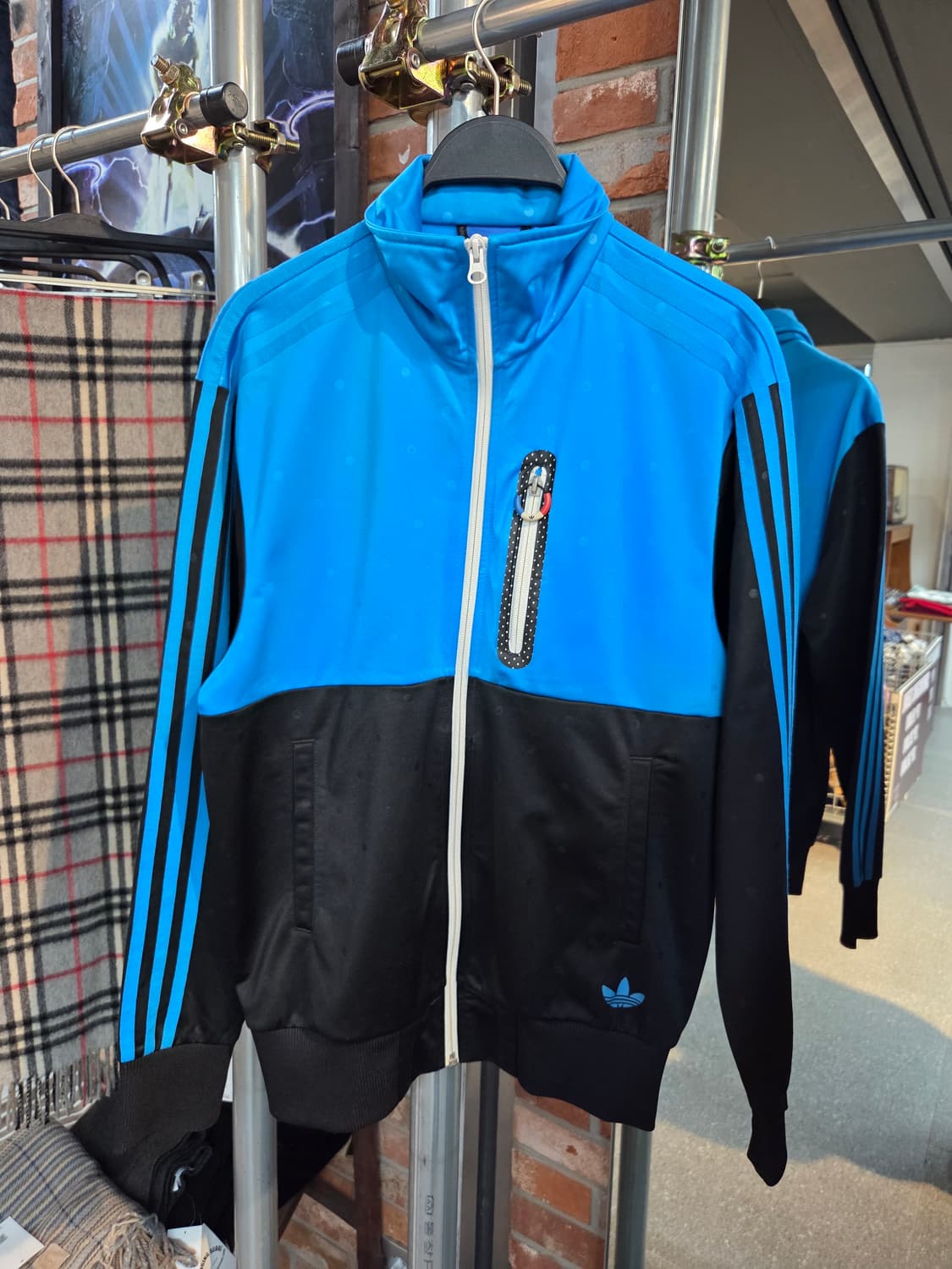 ADIDAS 아디다스 블루블랙 도트집업 상품이미지4