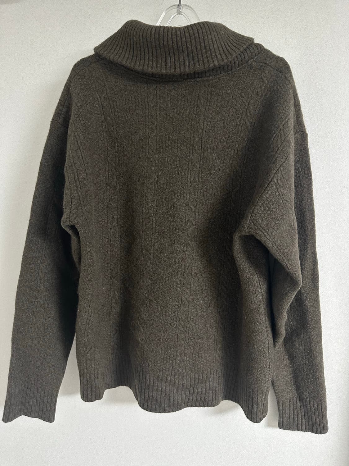 라코스테 카키 울 니트 빈티지 상품이미지3