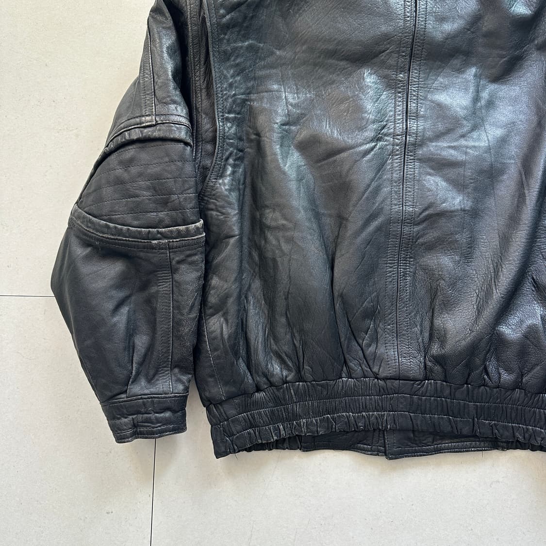 90s 이태리생산 G.A.P 빈티지 토글 레더 자켓 XL 상품이미지10