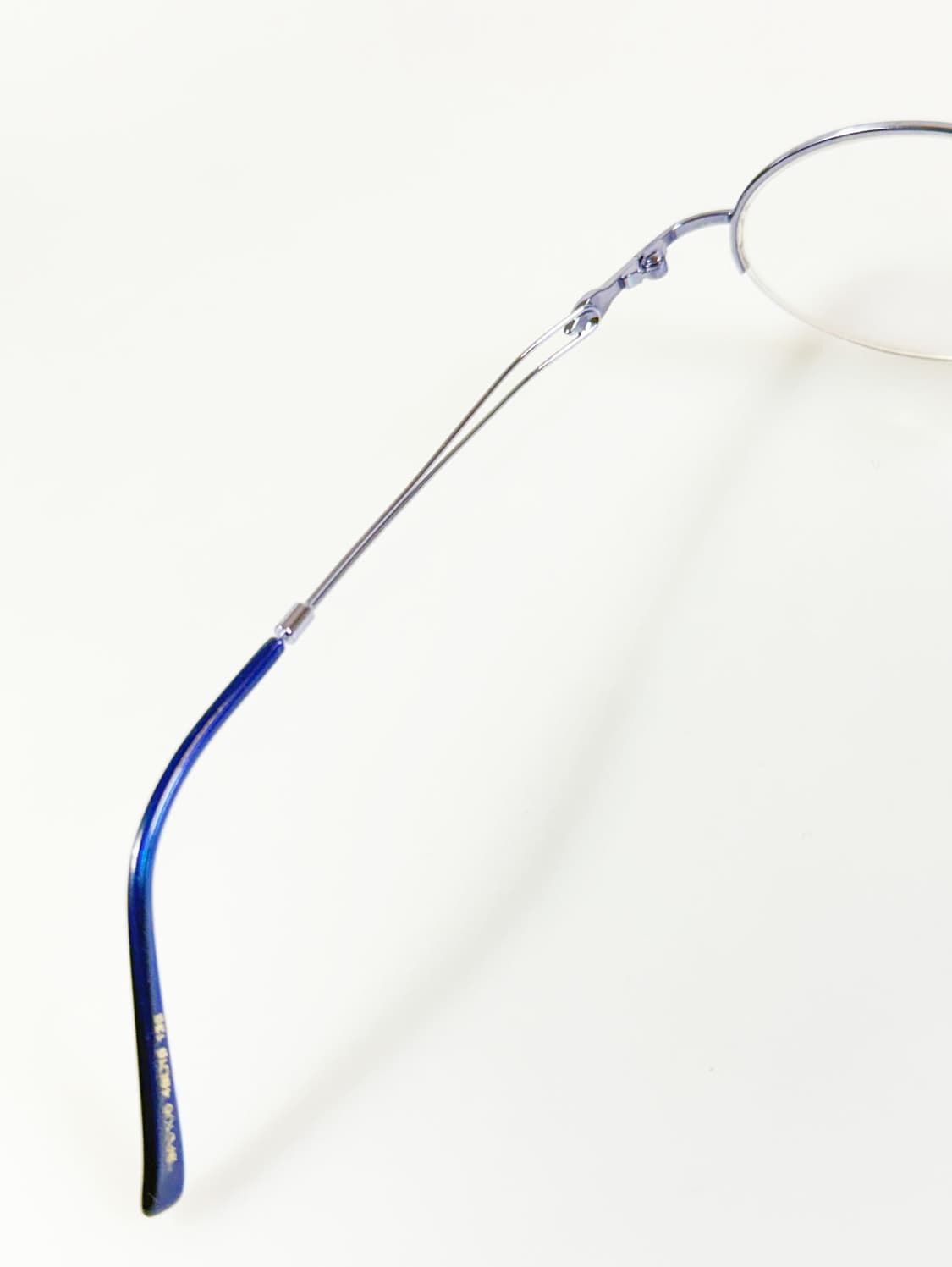 InToo 슬림 오벌 반무테 라이트 블루 메탈 빈티지 안경 상품이미지7