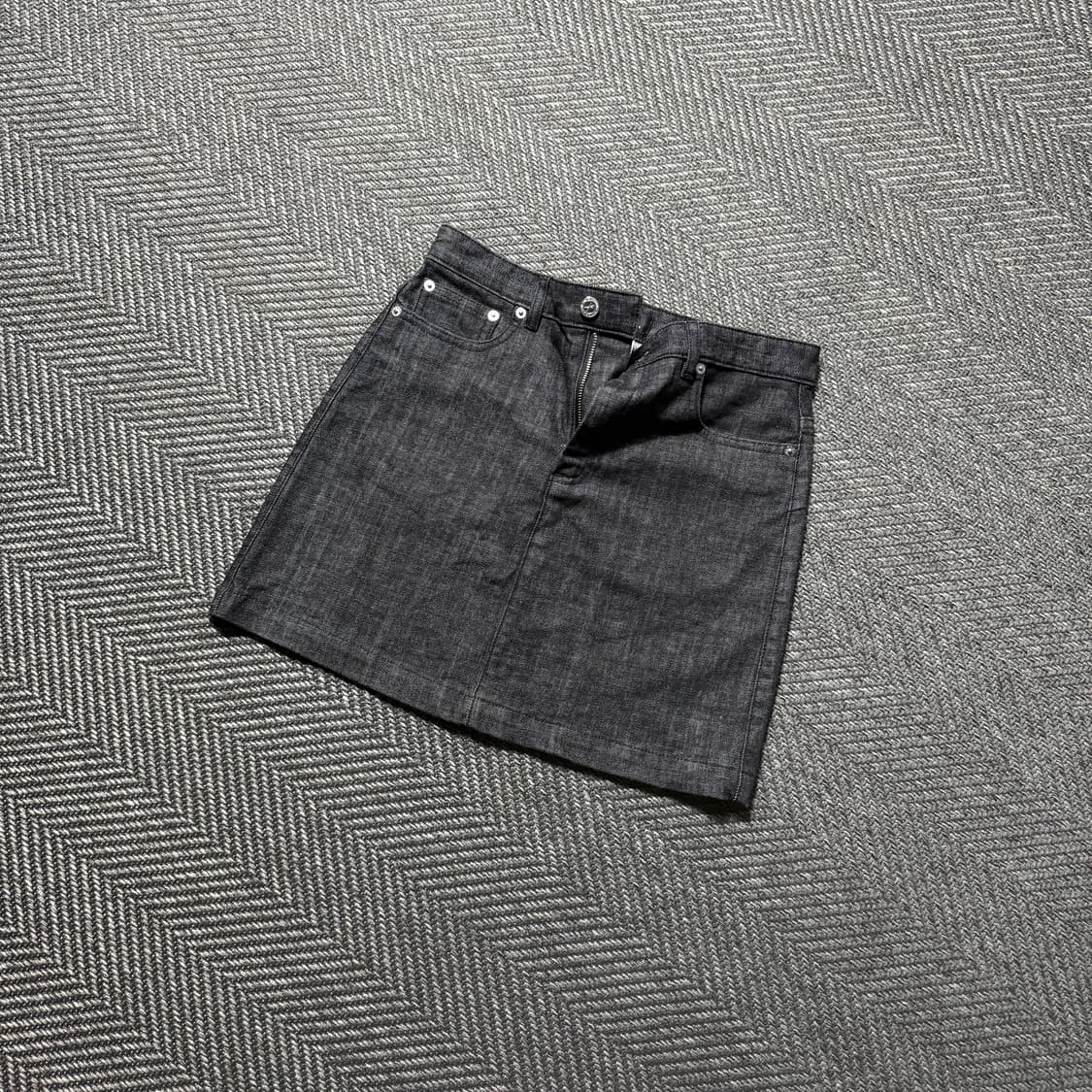 A.P.C 아페쎄 미니주페 생지 흑청 데님 스커트 34 상품이미지1