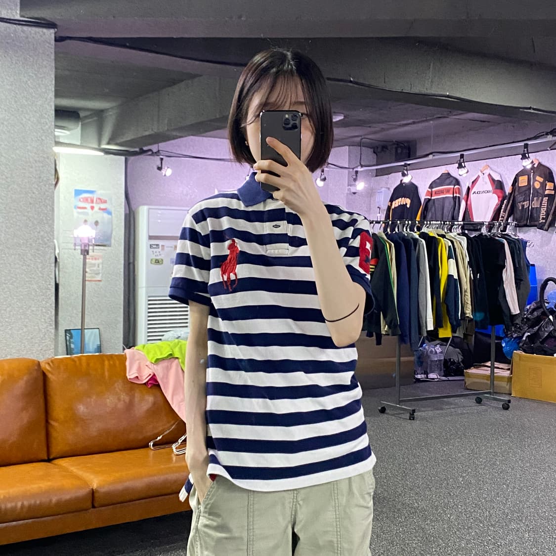 폴로 랄프로렌 빅포니 스트라이프 카라티 B4632 상품이미지1