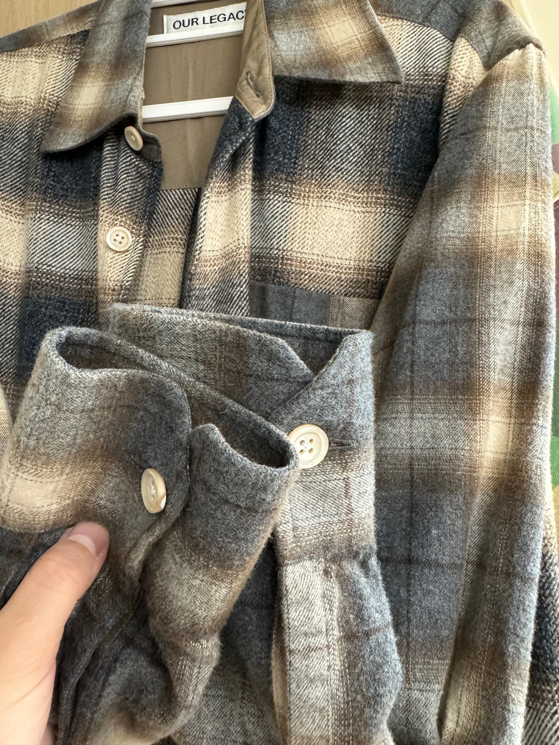 아워레가시 어보브셔츠 도일 체크 44 상품이미지5