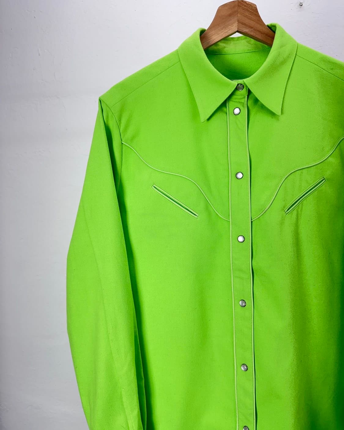MM6 메종 마르지엘라 네온 그린 웨스턴 롱셔츠 상품이미지2