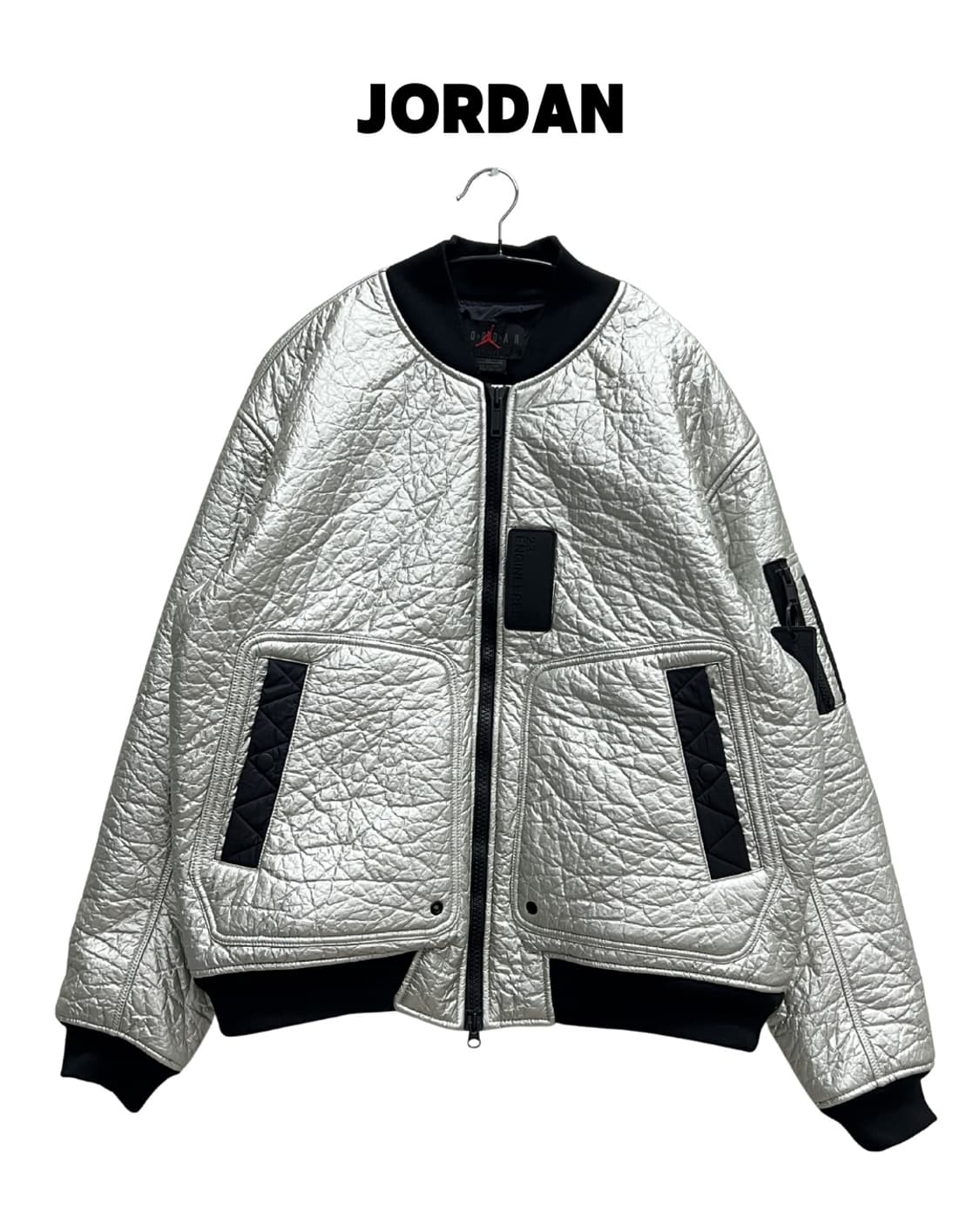 나이키 조던 23 엔지니어드 Ma-1 메탈릭 실버 봄버 항공 점퍼 상품이미지1