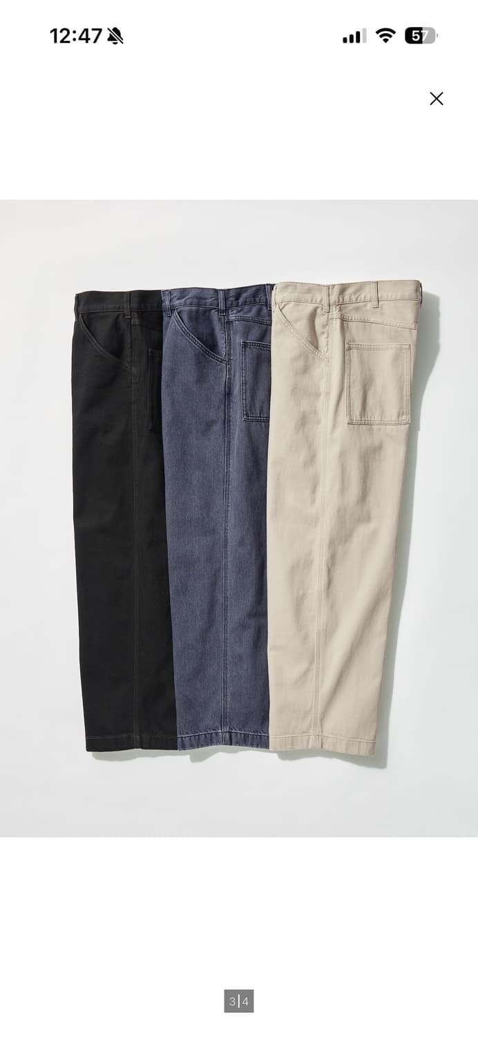 유니클로U 와이드핏 컬러진 07 그레이  상품이미지2