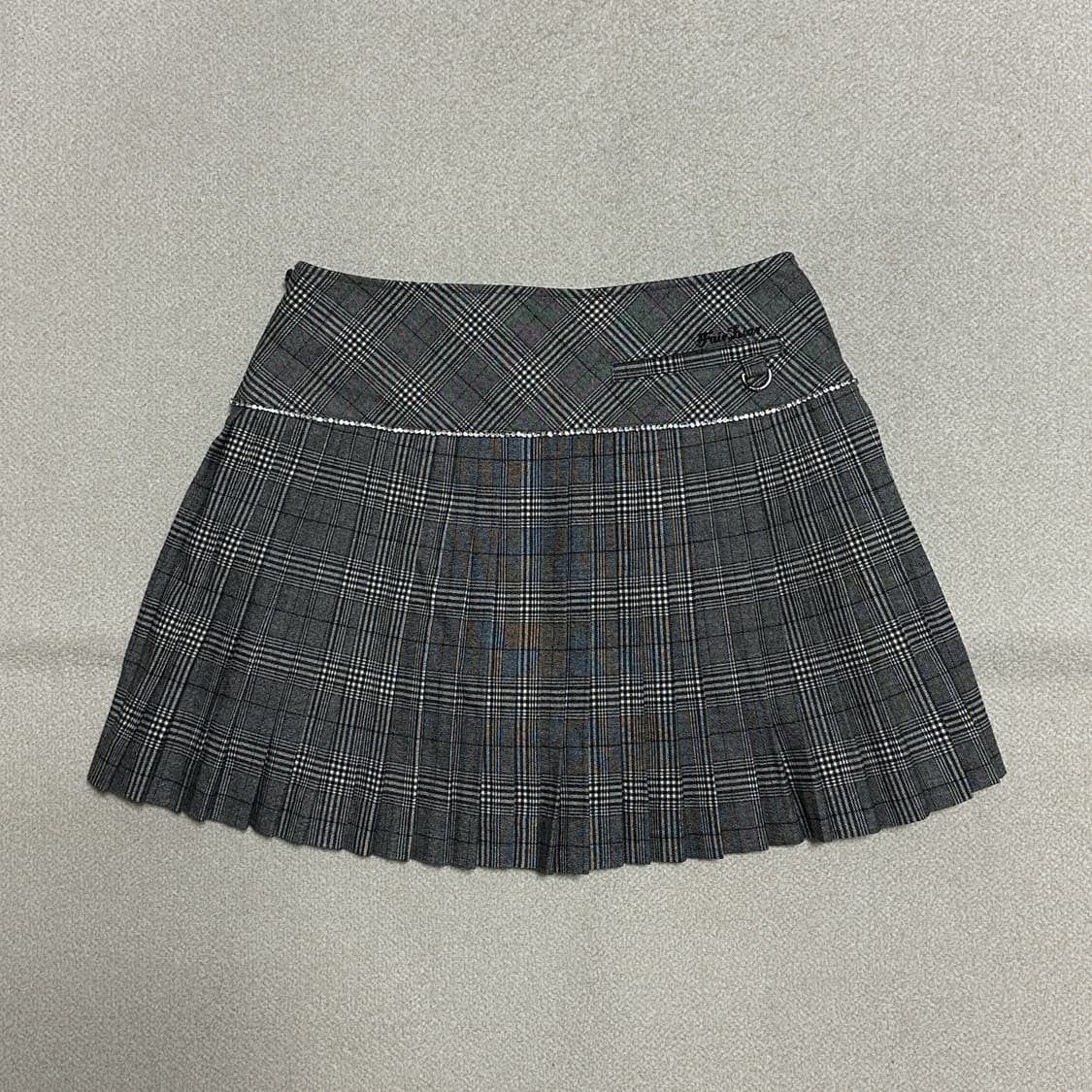 페어라이어 체크 플리츠 스커트 상품이미지2