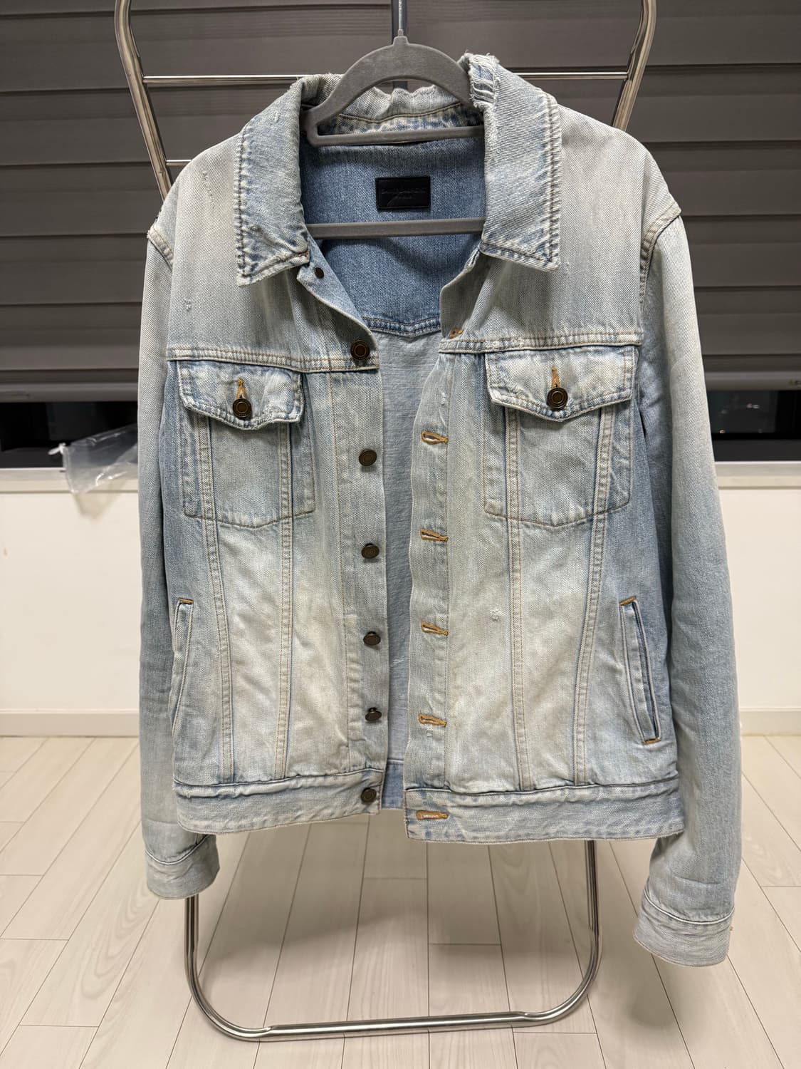 생로랑 디스트로이드 데님자켓 스카이블루 m 상품이미지1