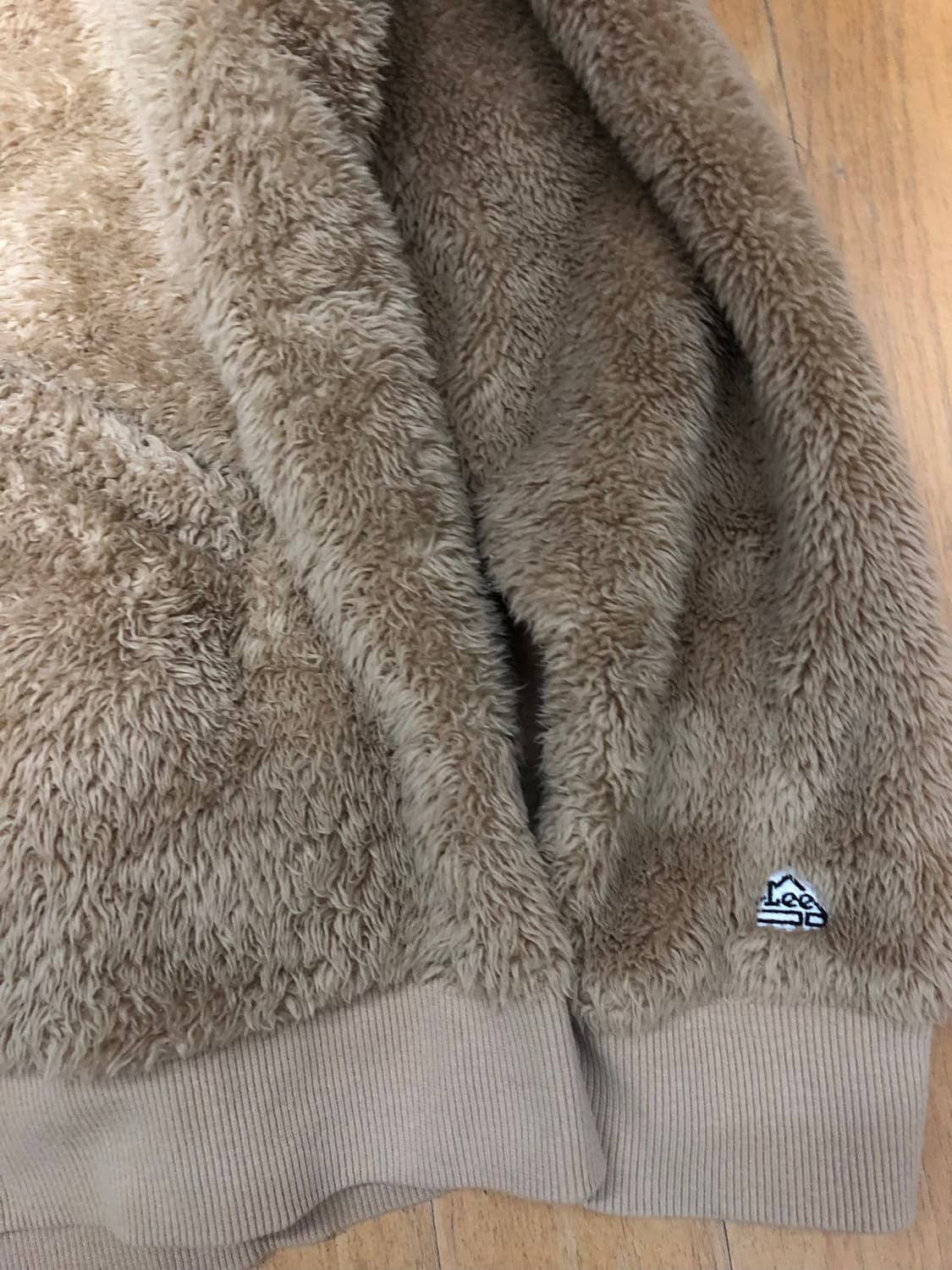 Lee 리 양털 플리츠 후리스 후드 집업 자켓 S 상품이미지6