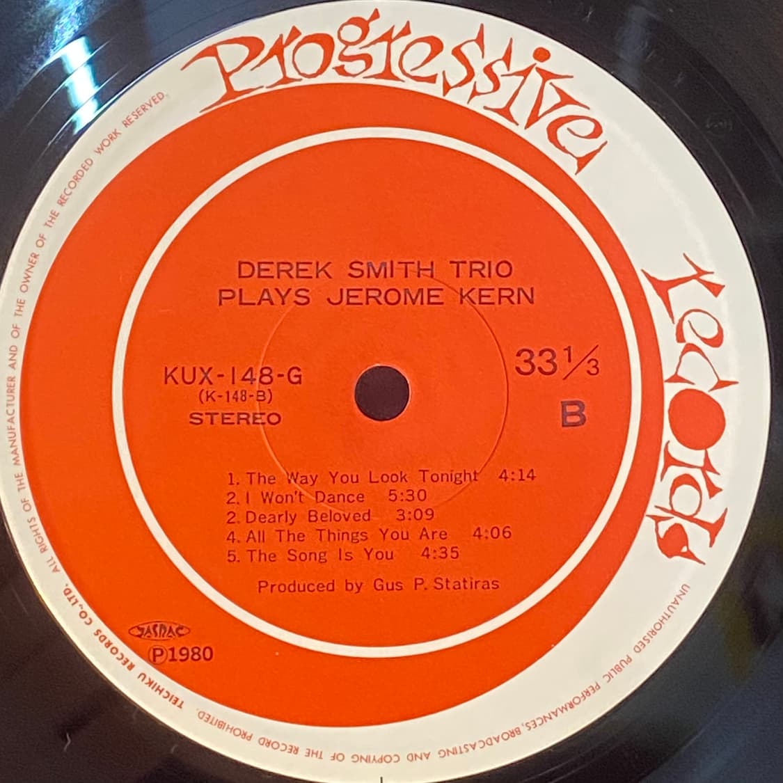 (LP-JAZZ/일본수입반) Derek Smith Trio - Playe 상품이미지5