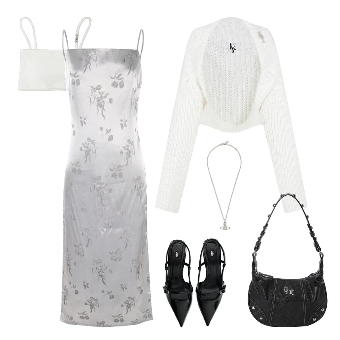 <새상품>카시코 우먼 니트 볼레로 아이보리 상품이미지1