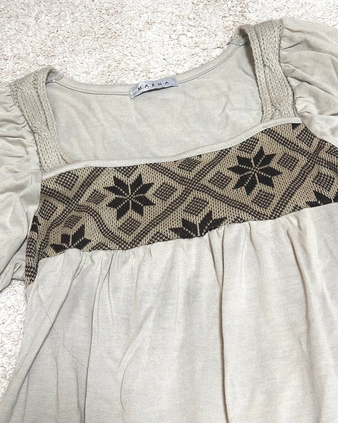 빈티지 모리걸 노르딕 니트원피스 상품이미지3