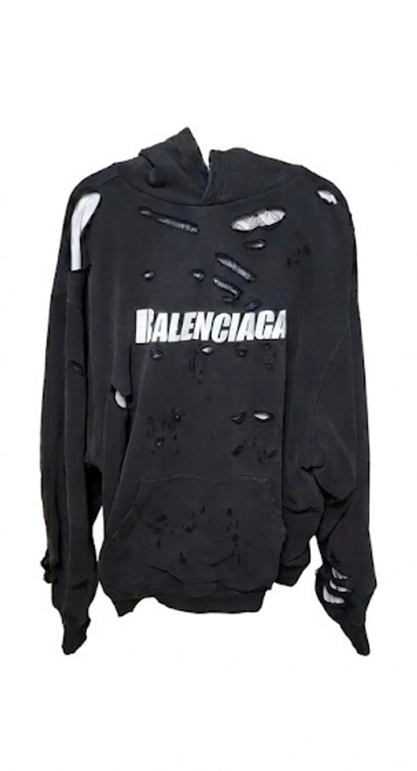 발렌시아가 디스트로이드 데미지 후드 상품이미지1