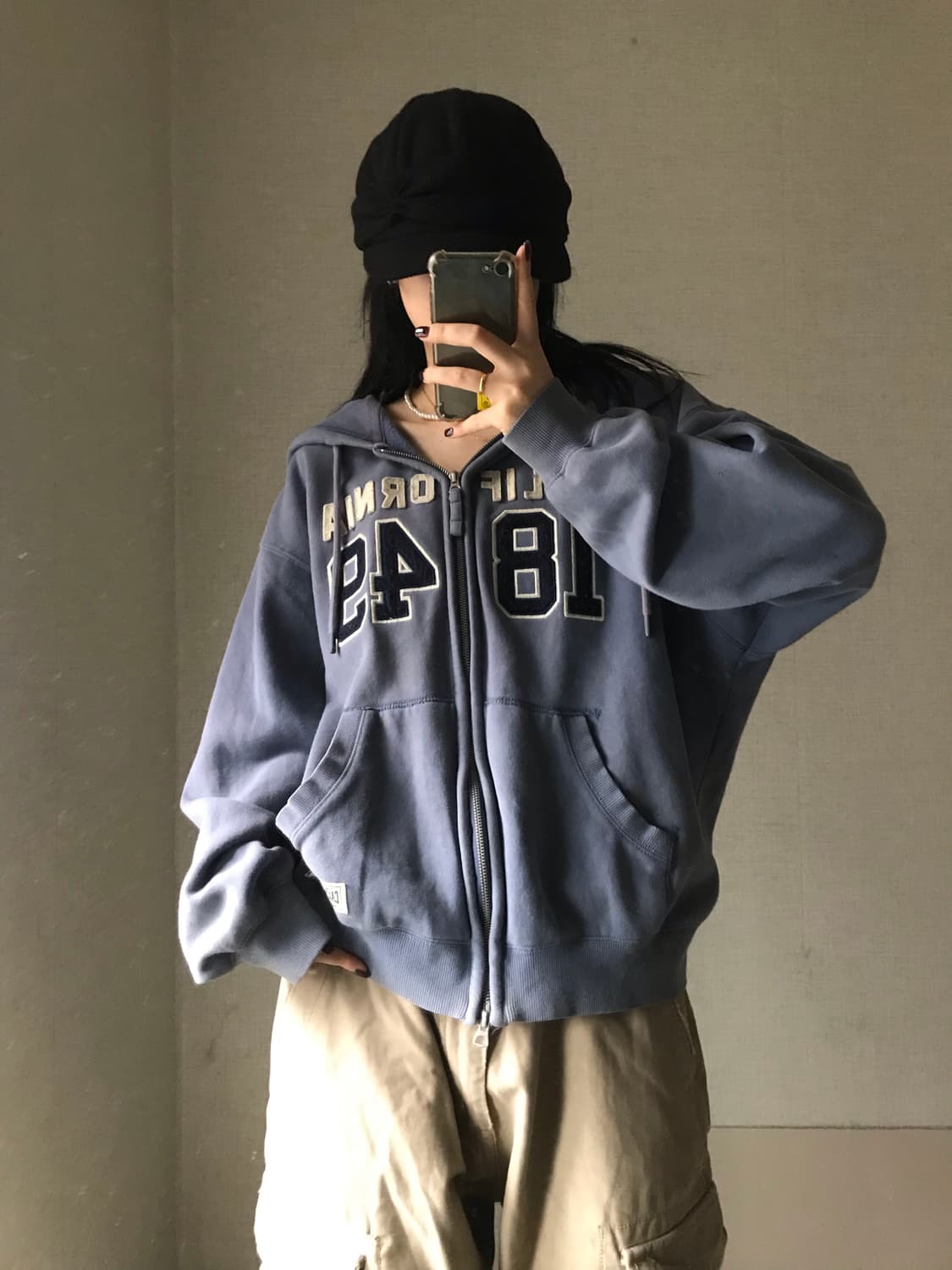 후아유 오버핏 후드집업 상품이미지4