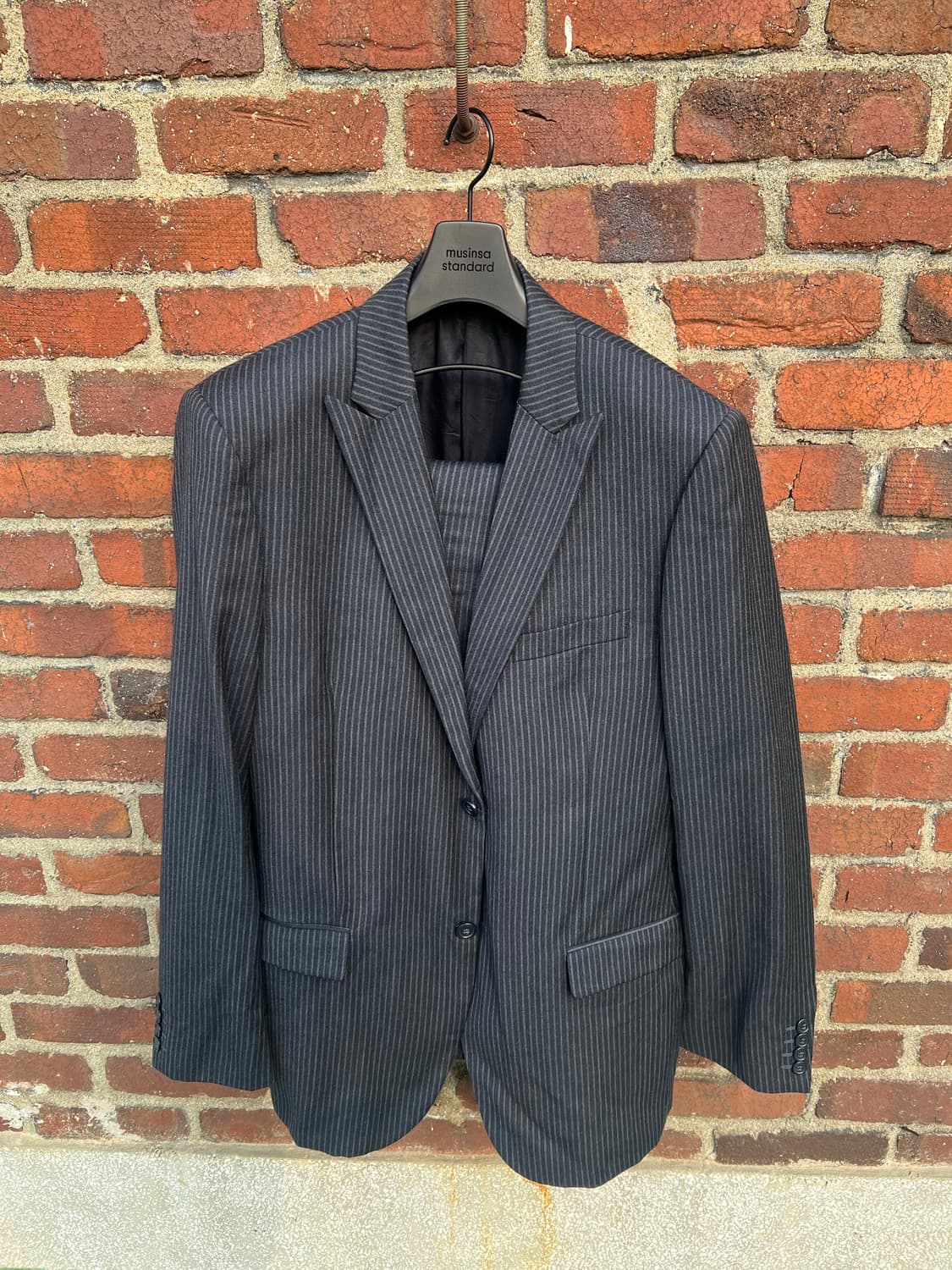 [ITALY MADE] 캘빈클라인 컬렉션 핀스트라이프 버진울 셋업 상품이미지1