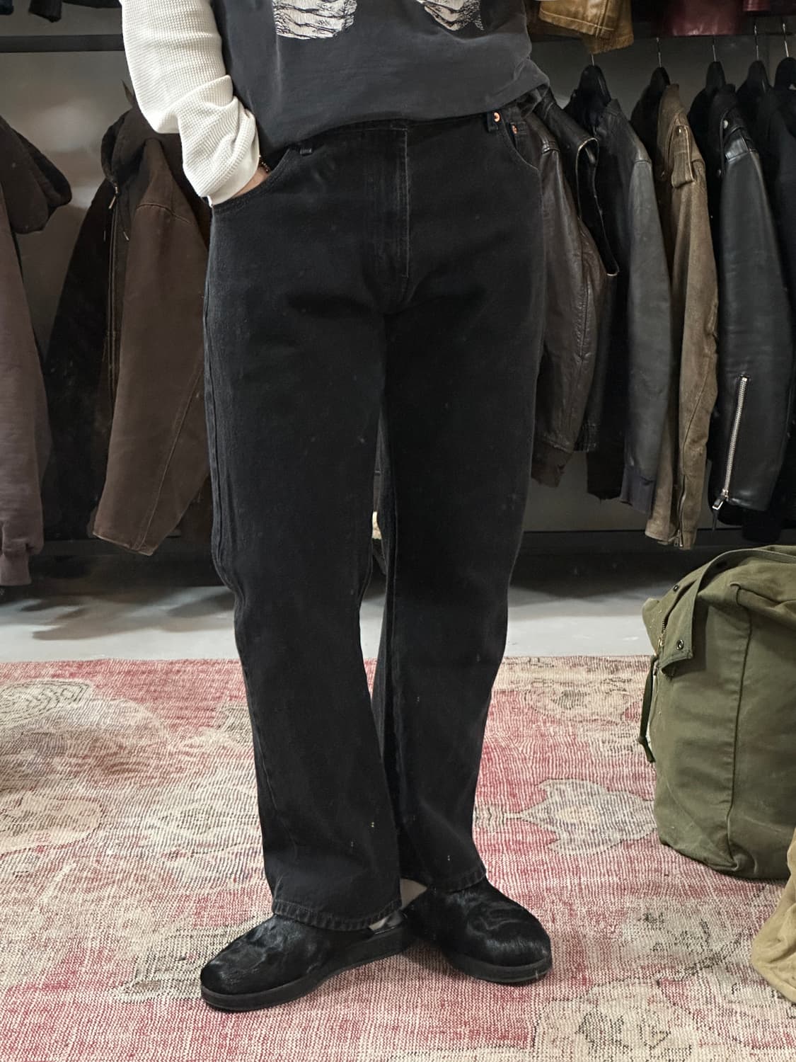00's 리바이스 517 블랙 부츠컷 플레어진 상품이미지10