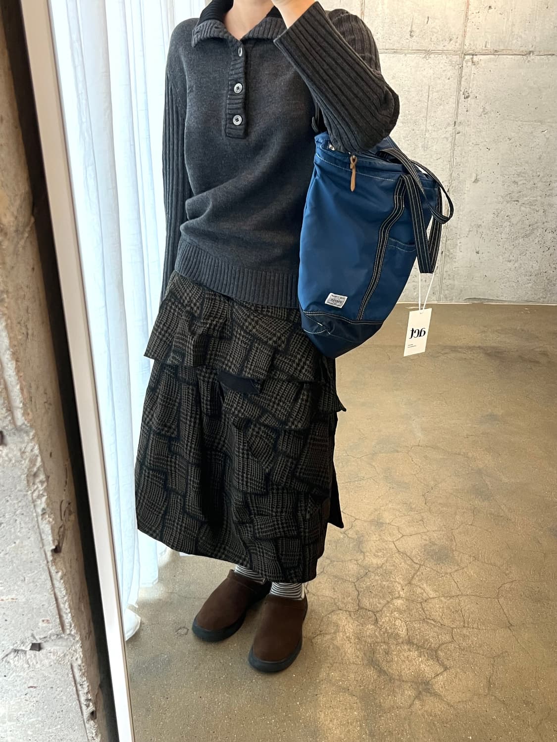 PORTER 포터 스티치 호보백 블루 상품이미지2