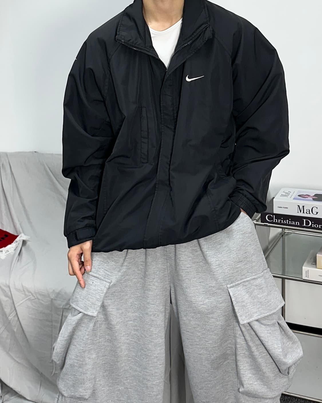 나이키 00s 스우시 블랙 바람막이 상품이미지2