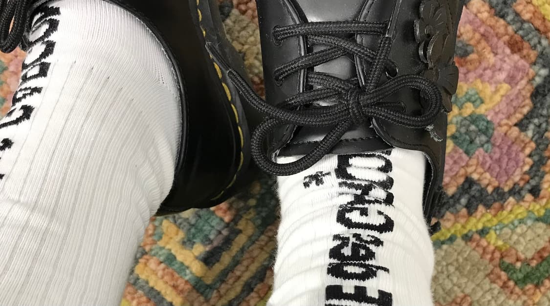 꼼데가르송 로고 양말 상품이미지1