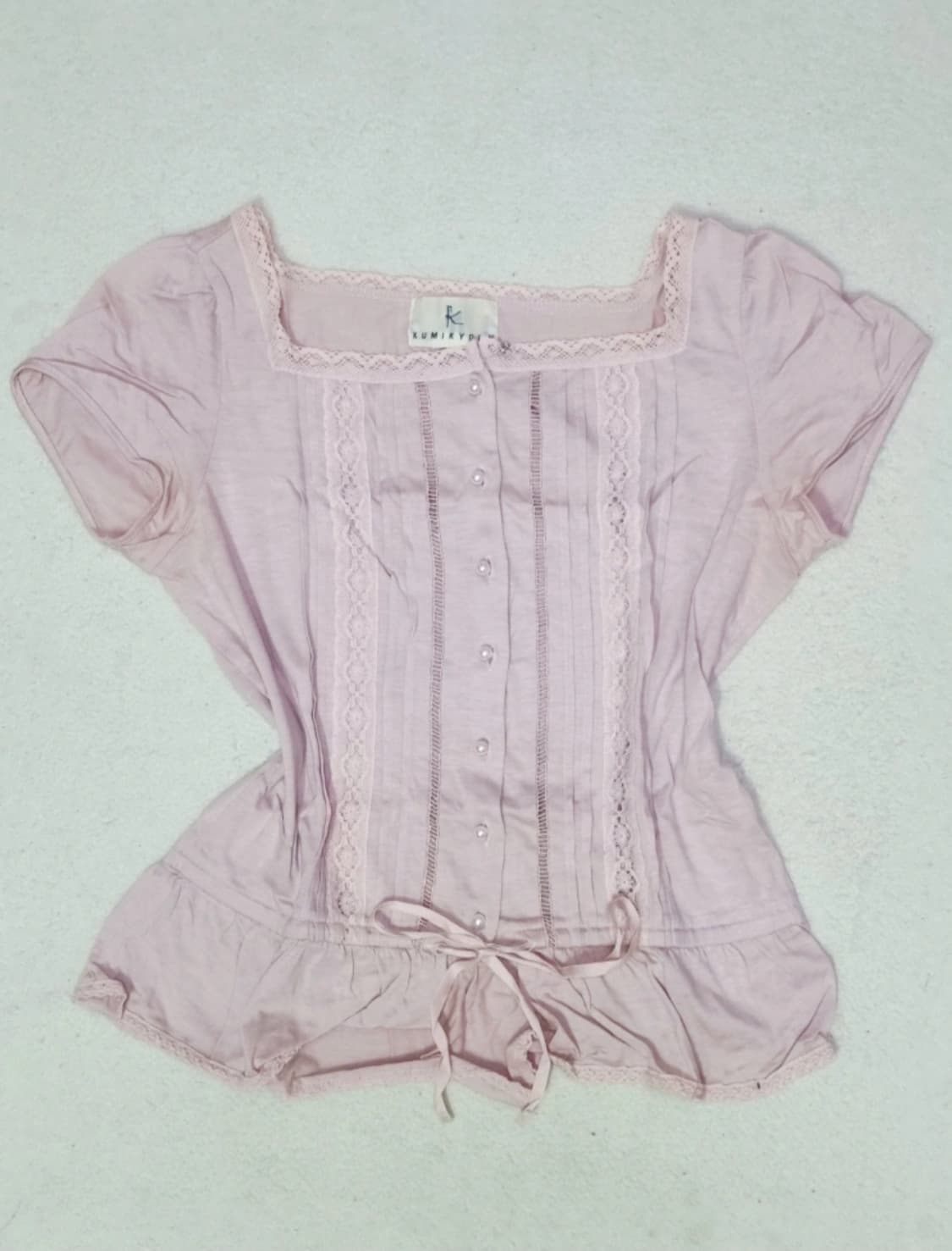 빈티지 하치깔 딱붙핏 핑크 반팔티 상품이미지1