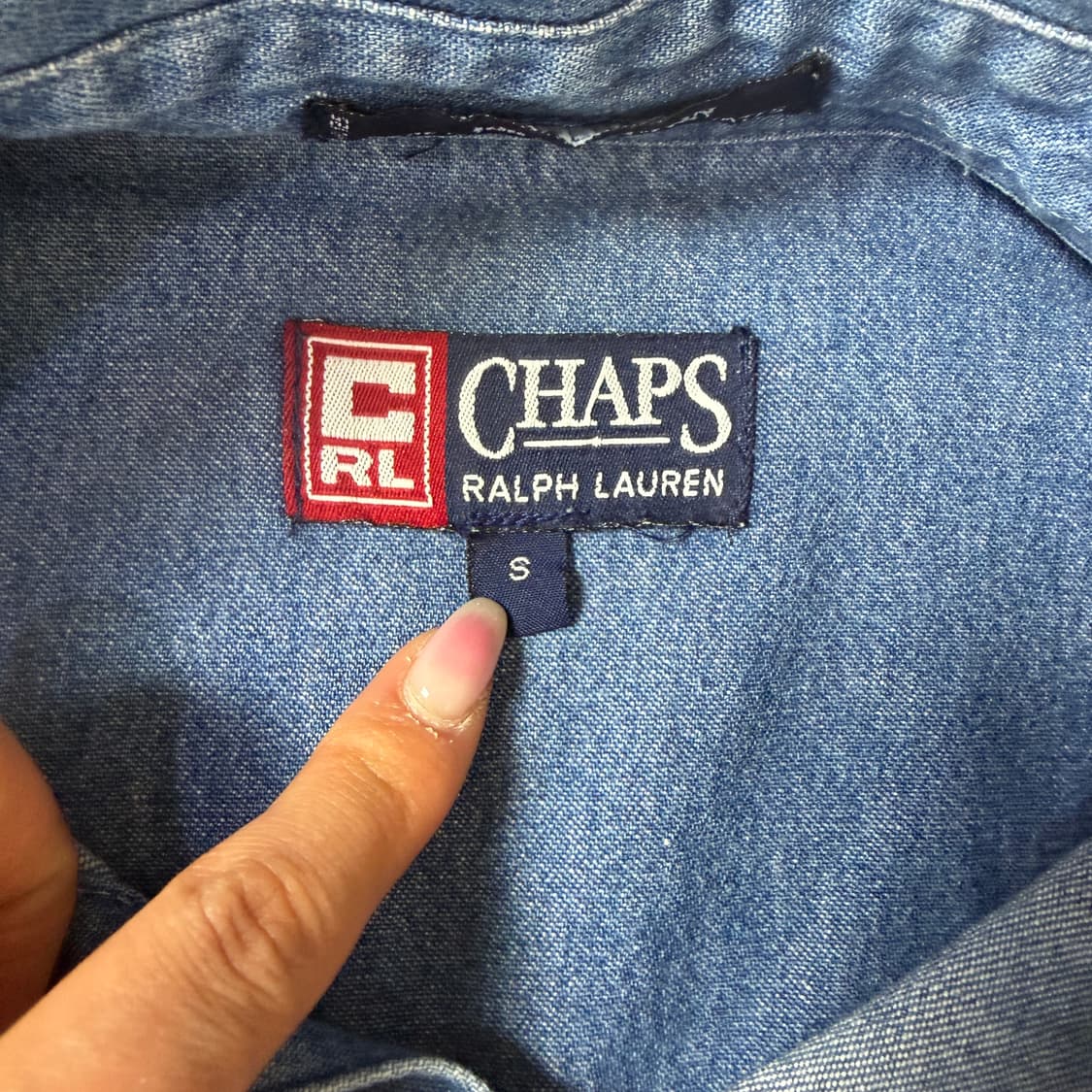 챕스 랄프로렌 90s 빈티지 데님 셔츠 S 상품이미지4
