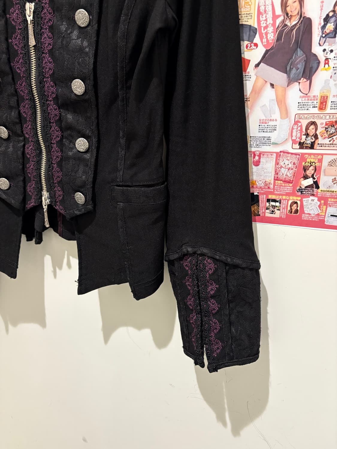 OzzOn Black Purple Oriental Top 상품이미지4