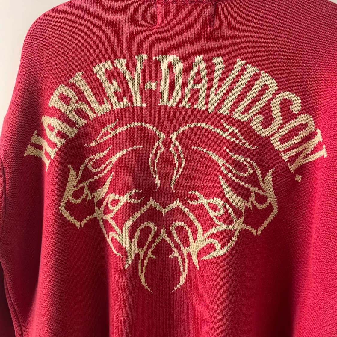 90s 할리 데이비슨 플레임 니트집업 상품이미지7