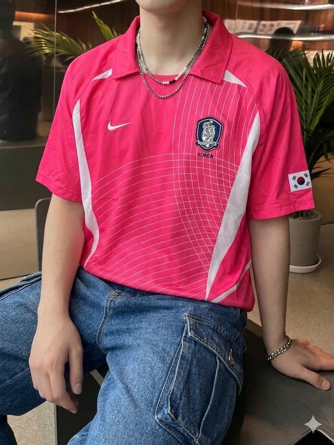 [100] 나이키 2002 대한민국 국가대표팀 빈티지 저지 유니폼 핑크 상품이미지2