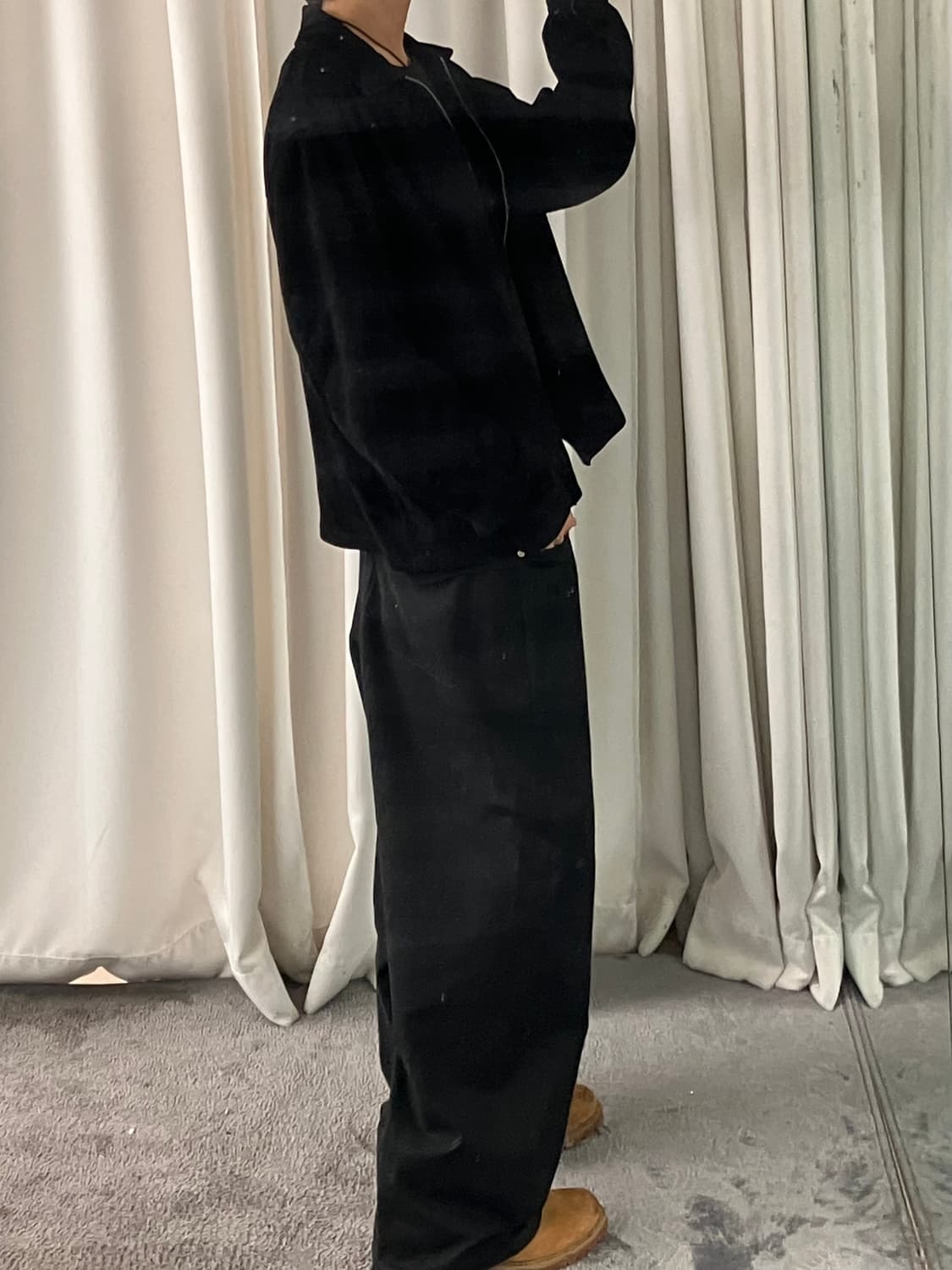 마시모두띠 블랙 스웨이드 자켓 XL 상품이미지7