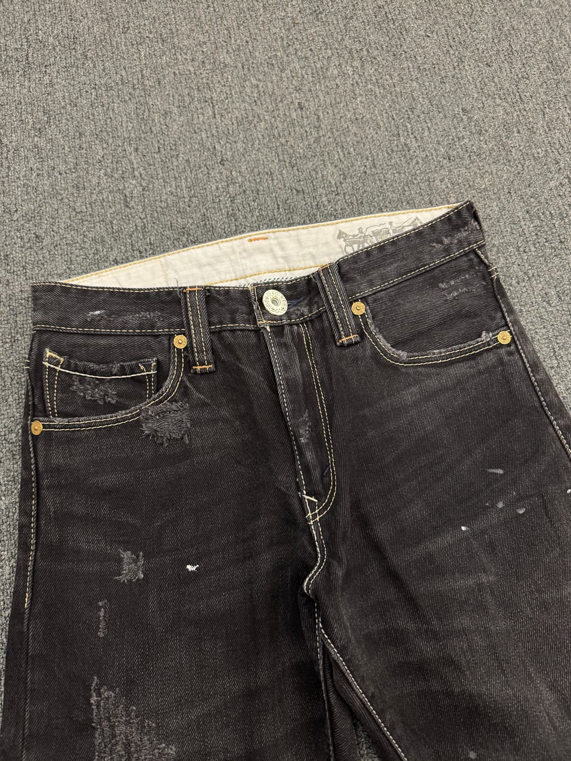 30)리바이스 빈티지 505 슬림스트레이트 흑청 데님팬츠 상품이미지2