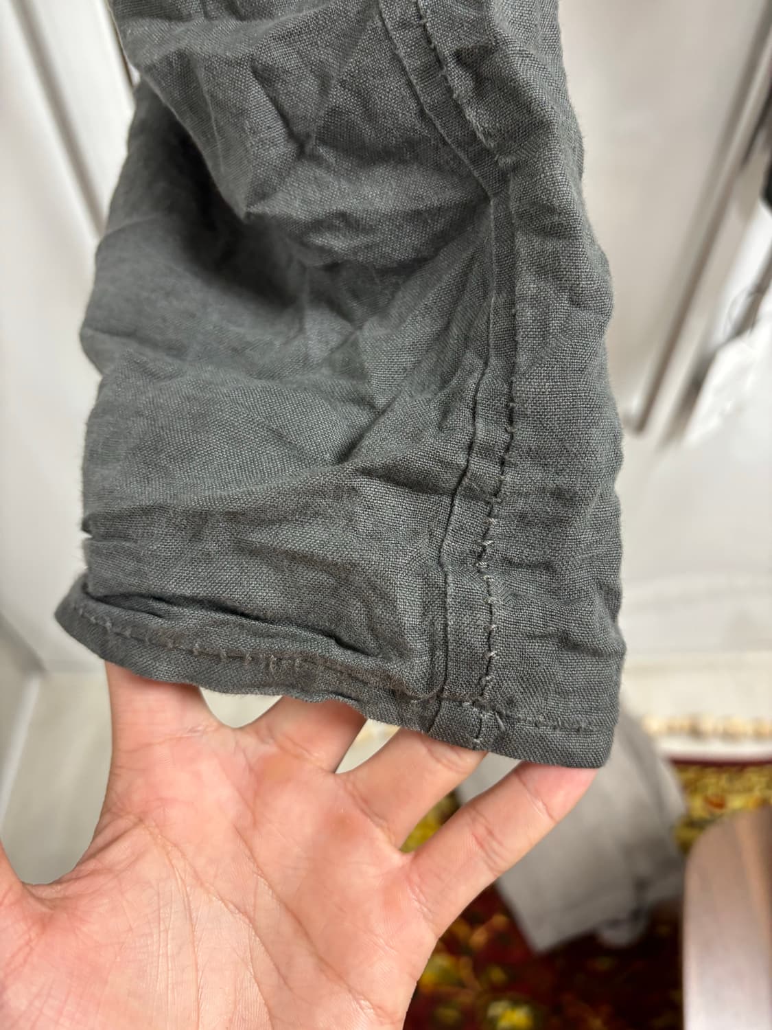 layer-0 ap 수소봉제 린넨 팬츠 상품이미지6