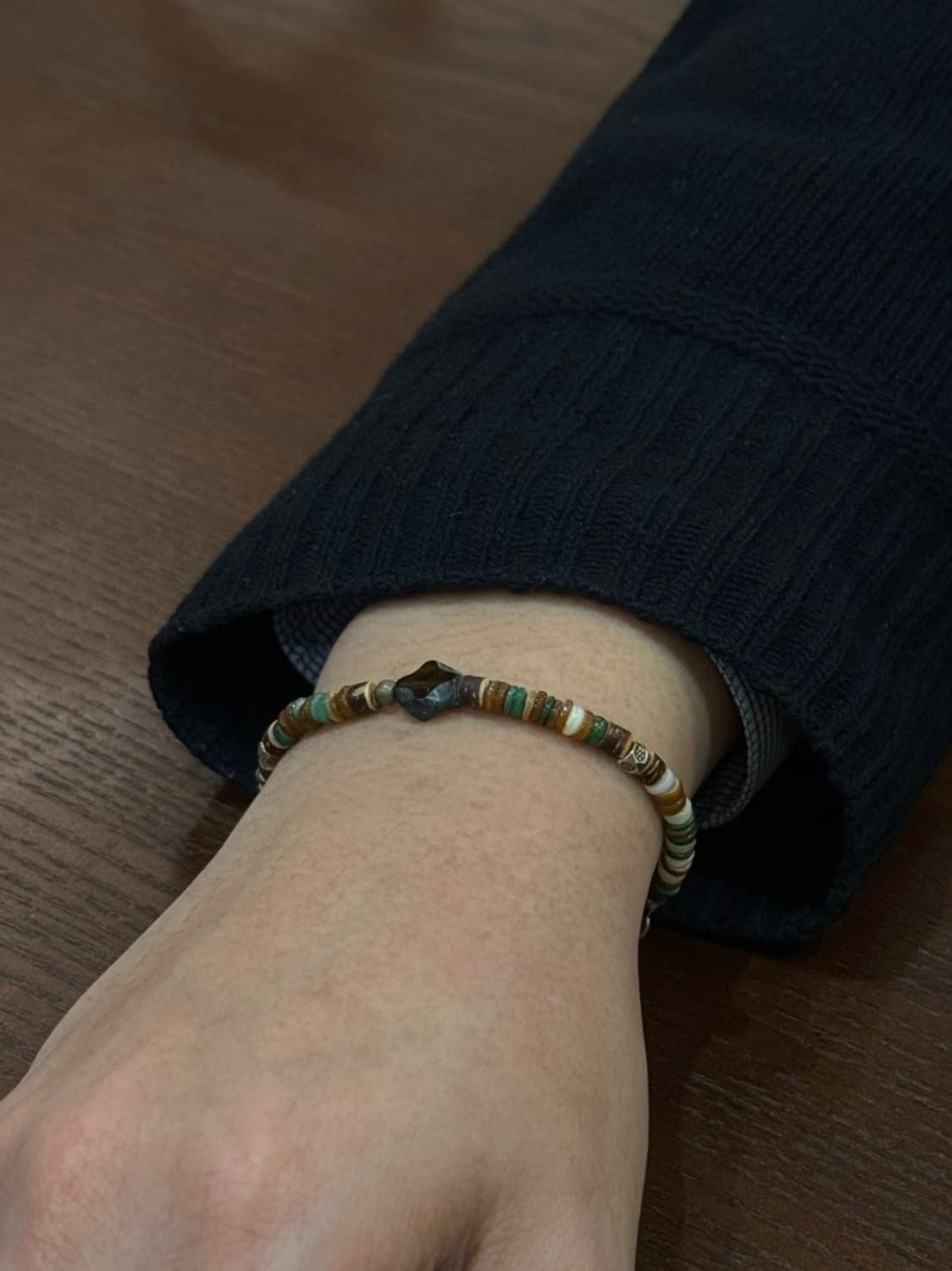 에버그린 쉘 믹스 원석 팔찌 상품이미지2