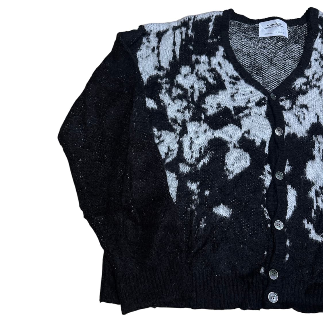 노매뉴얼 헤어리 가디건 블랙 상품이미지5