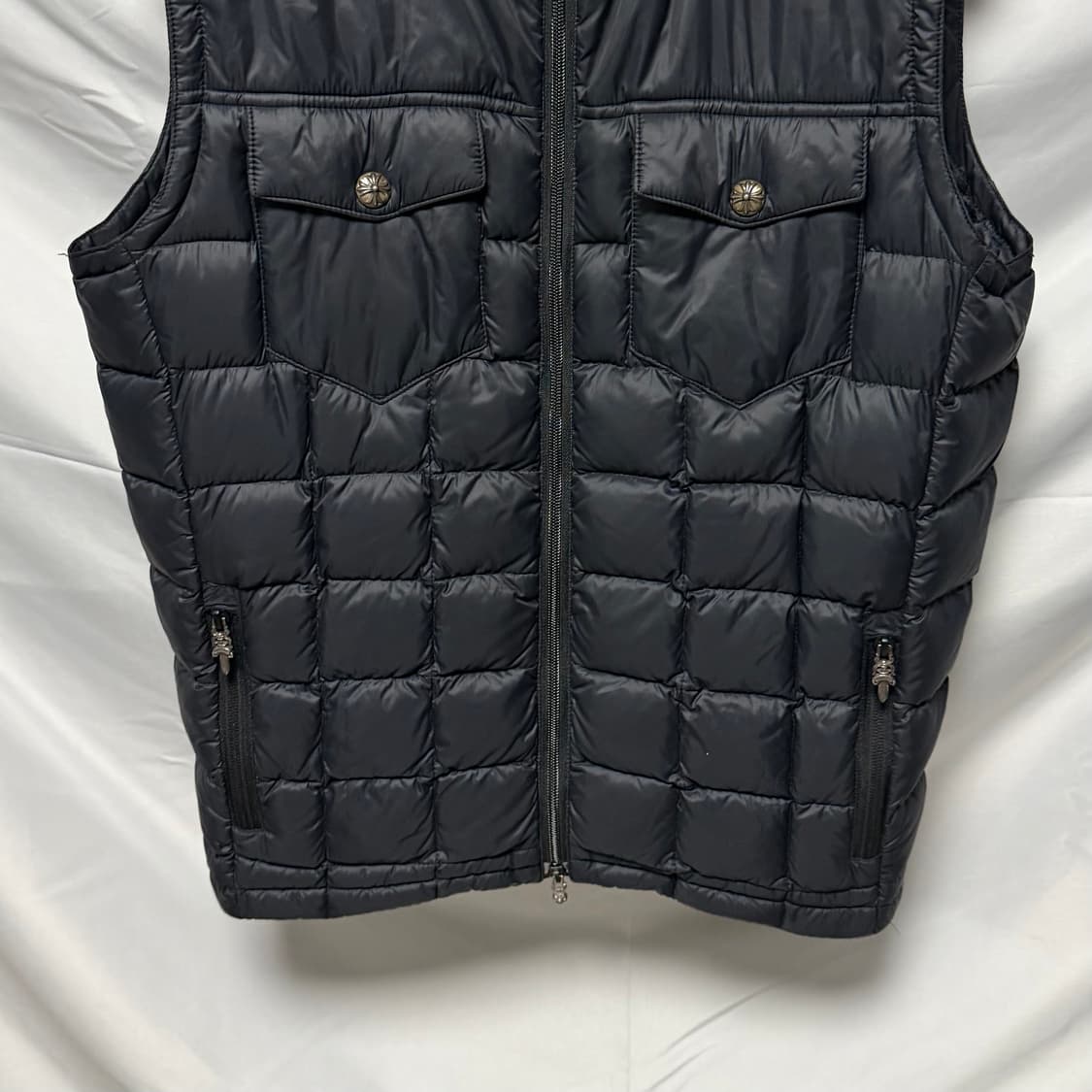 [S+급/S] 크롬하츠 패디드 후드 패딩조끼 블랙 상품이미지3