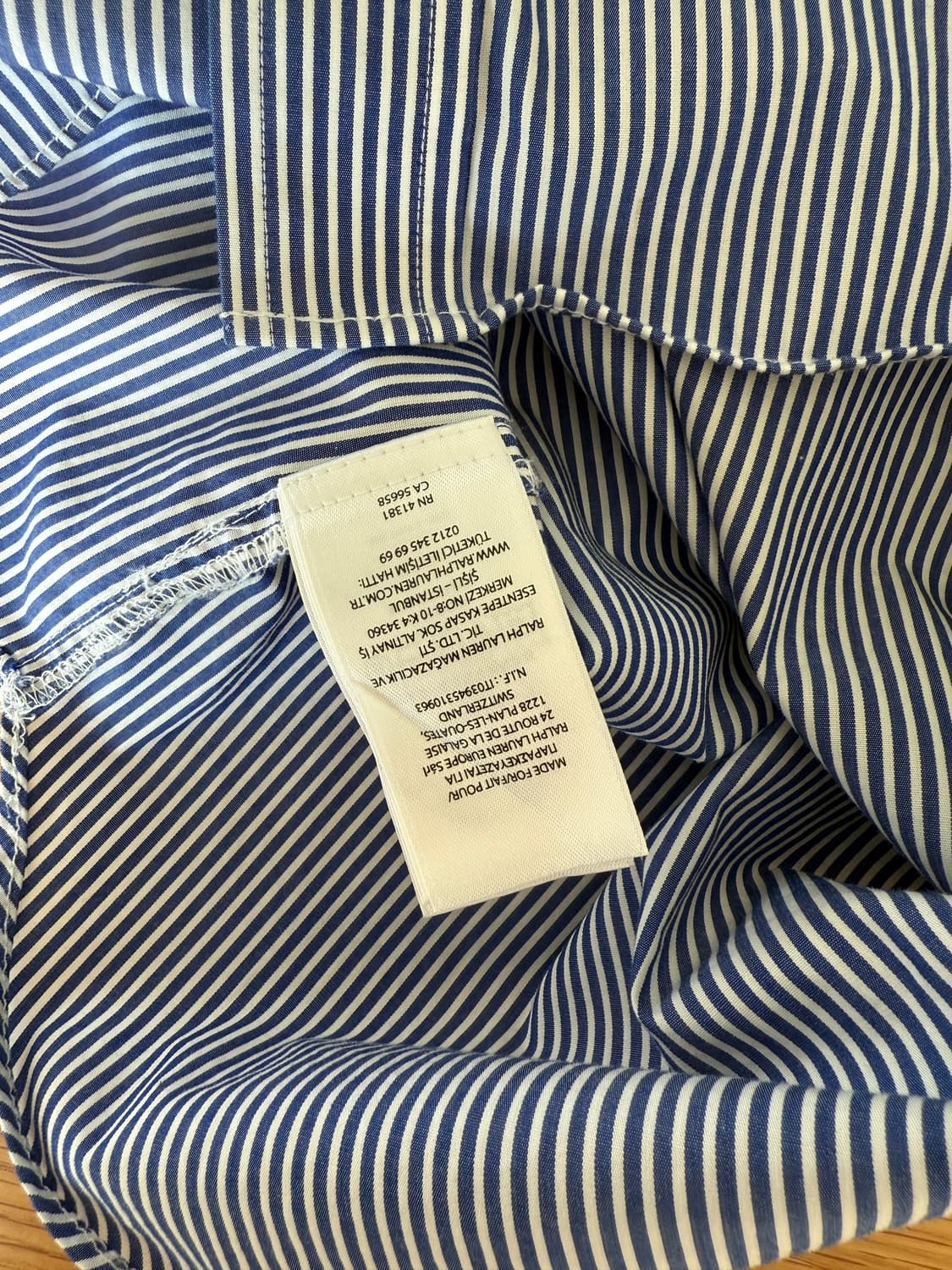 Polo Ralph Lauren 핀스트라이프 셔츠(큐알 정품 인증) 상품이미지7