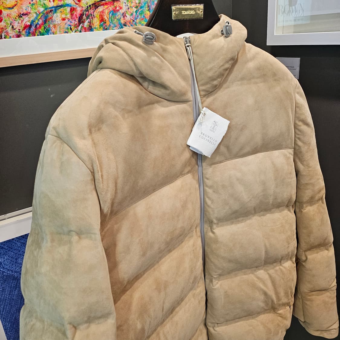 브루넬로 쿠치넬리 후디드 스웨이드 다운 신상 패딩 상품이미지4