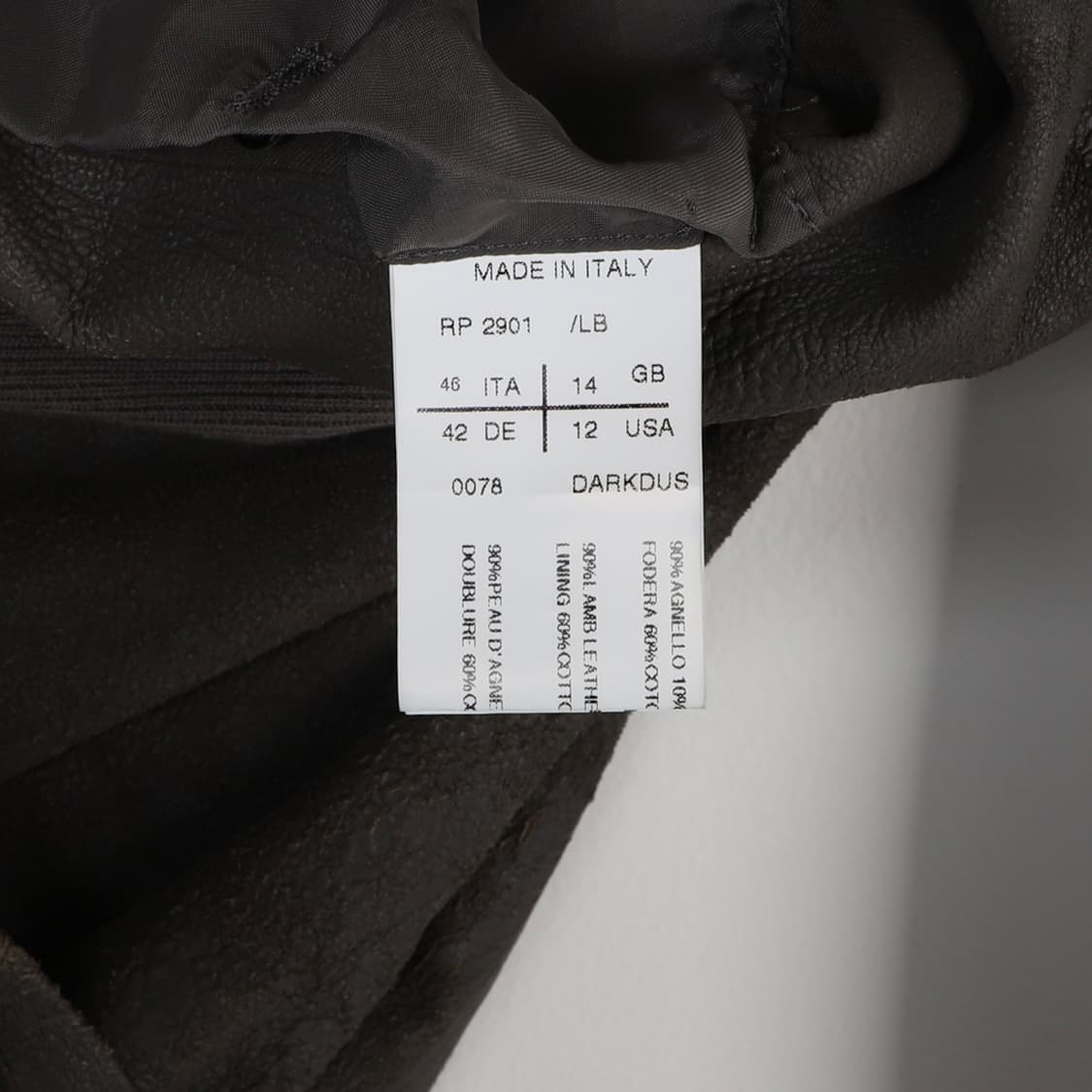 46 / Rick Owens 릭오웬스 가죽 코트 상품이미지10