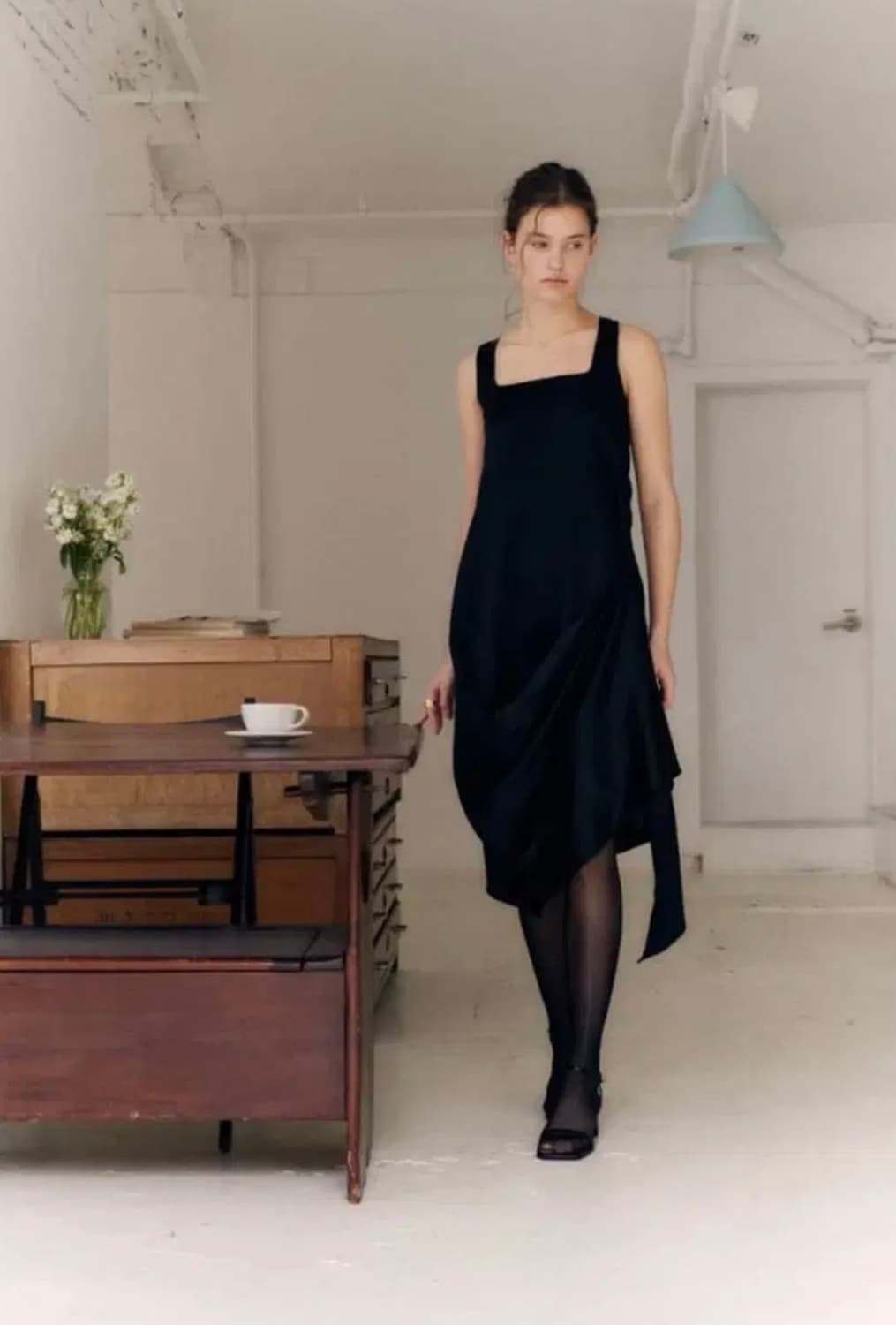 르에 실크사이드 드레이프 드레스 상품이미지1