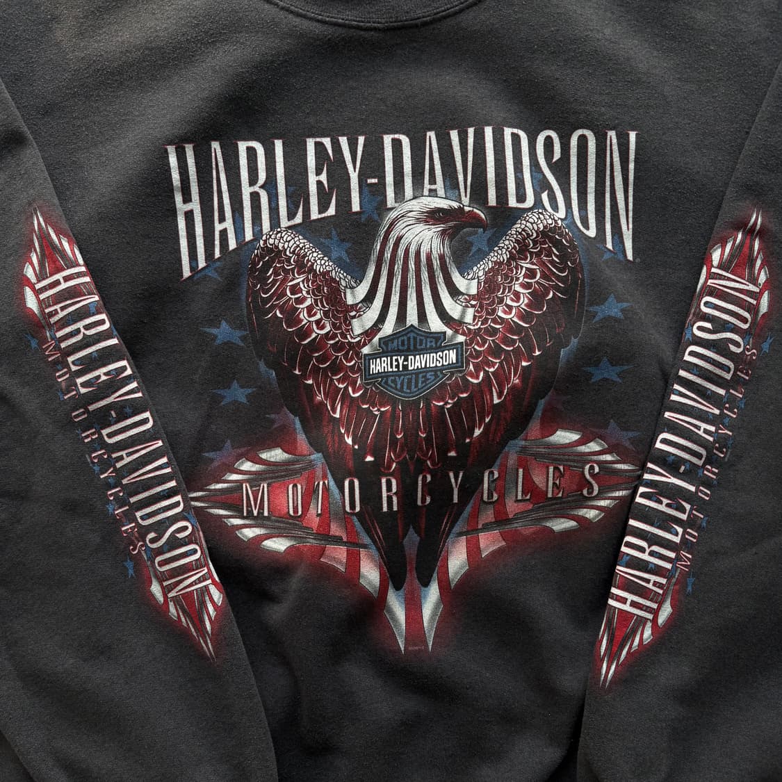 00s 할리 데이비슨 모터사이클 이글 스웻셔츠 상품이미지3