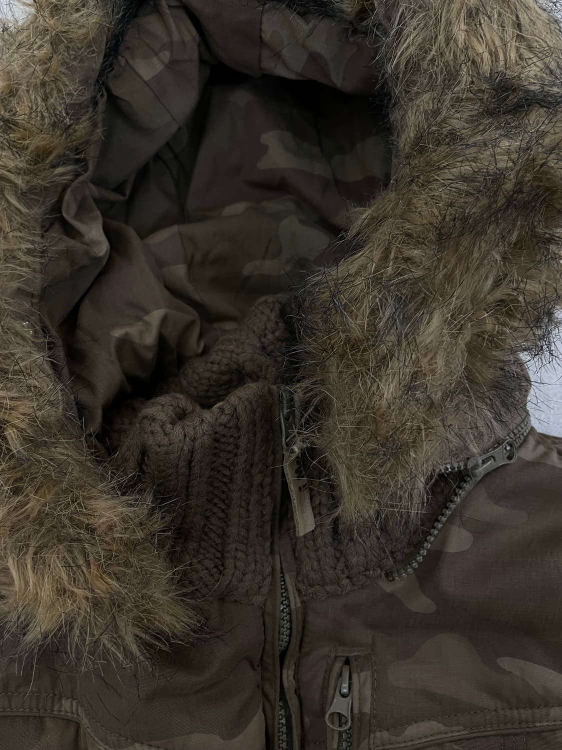 카모 퍼 숏아우터 상품이미지6