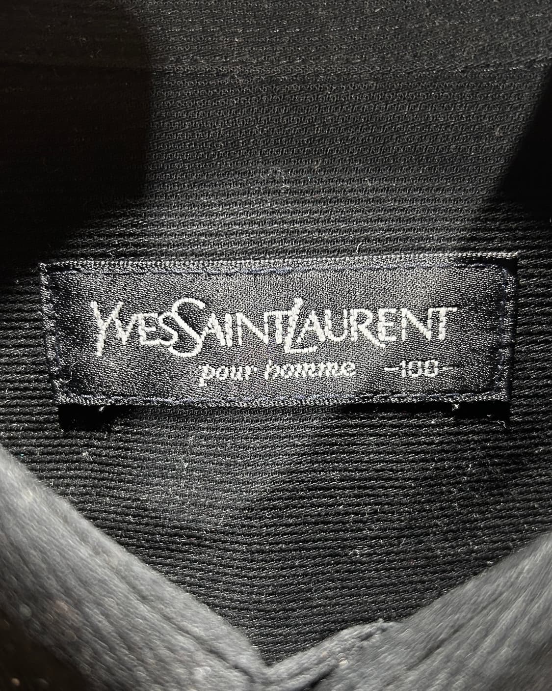 L YSL 입생로랑 심볼로고 벨벳 코듀로이 블랙 셔츠 상품이미지5