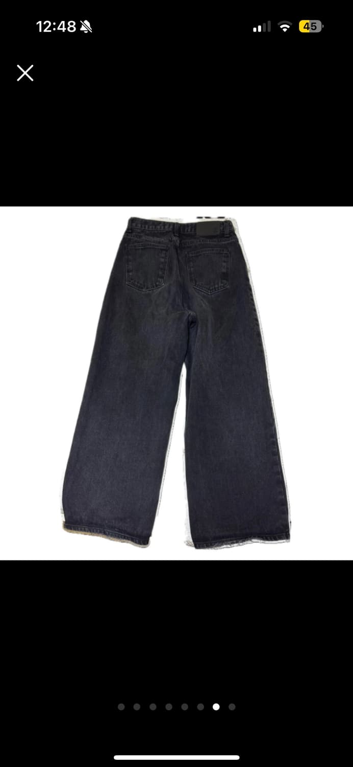 어텀 블랙 와이드 팬츠 상품이미지6