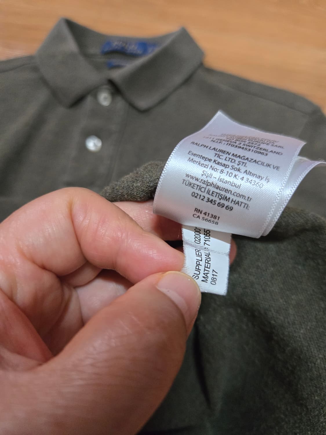 폴로 랄프로렌 정품 카키 PK반팔티 상품이미지6