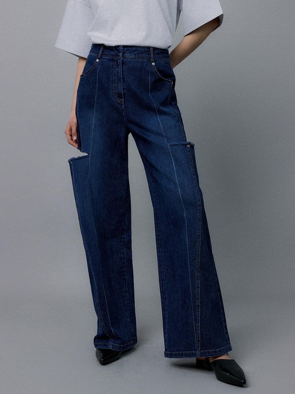 EPINGLER Side Cut Out Jean - Dawn Blue 상품이미지3