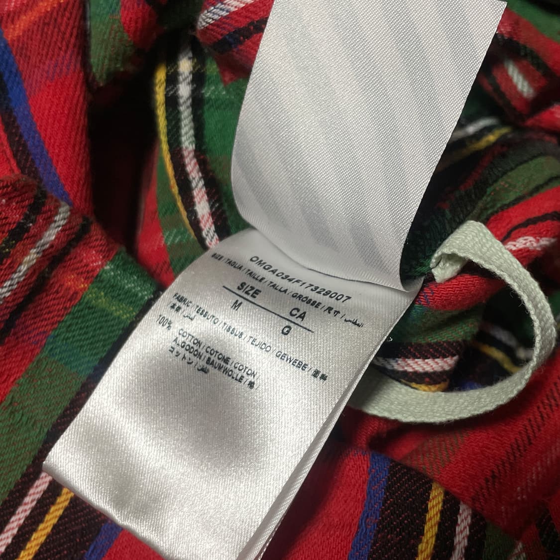 17FW 오프화이트 에로우 플란넬 체크 셔츠 상품이미지7