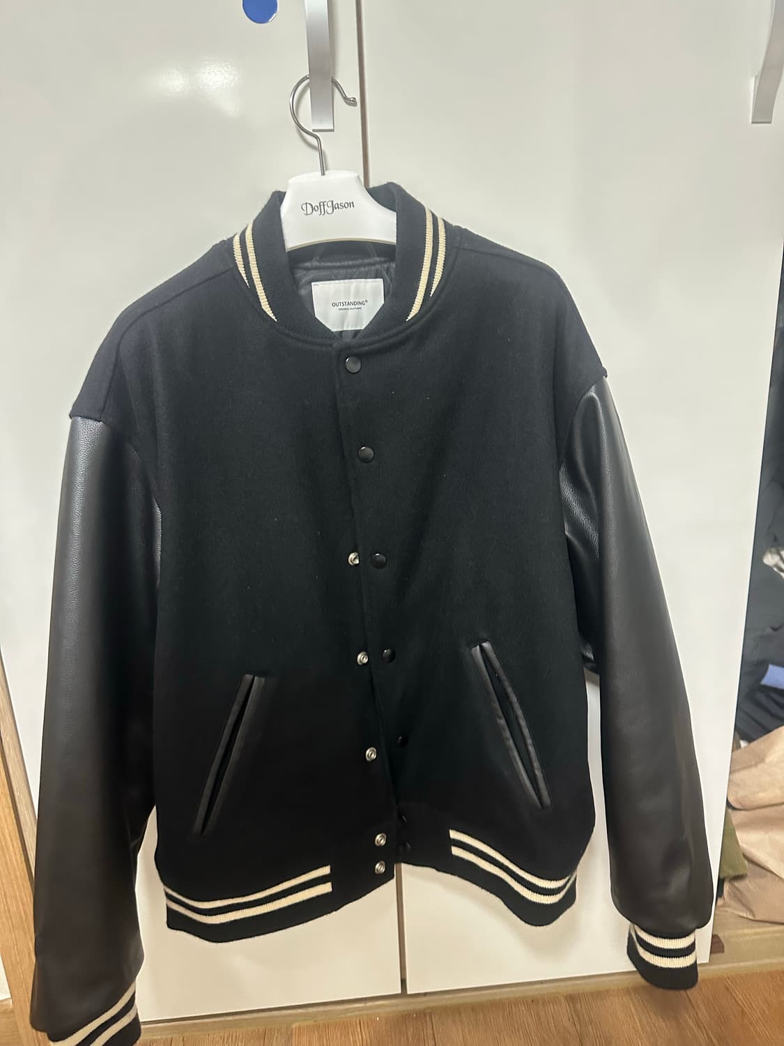 아웃스탠딩 가죽 바시티 스태디움 자켓 상품이미지1