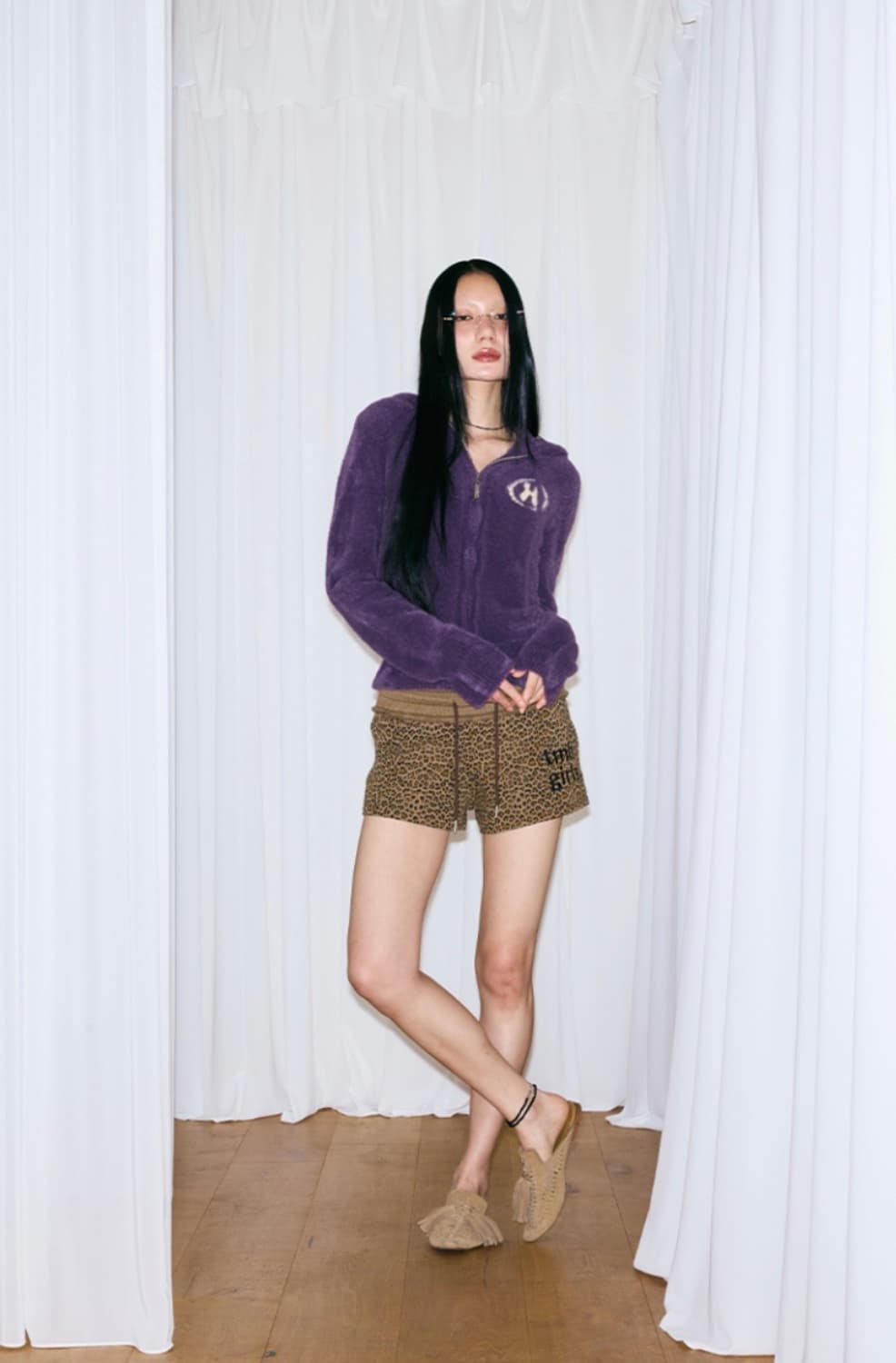 더미스테리어스호텔 퍼 니트 집업 상품이미지2